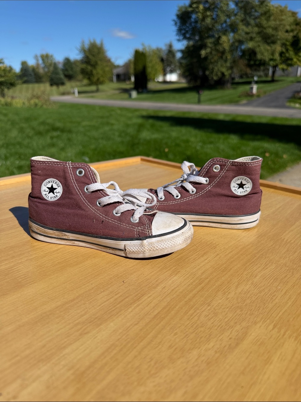 Converse Kids High-Top Sneakers - Brown/White